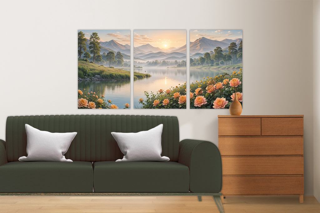 Tranquil Dawn Triptych - - Posters