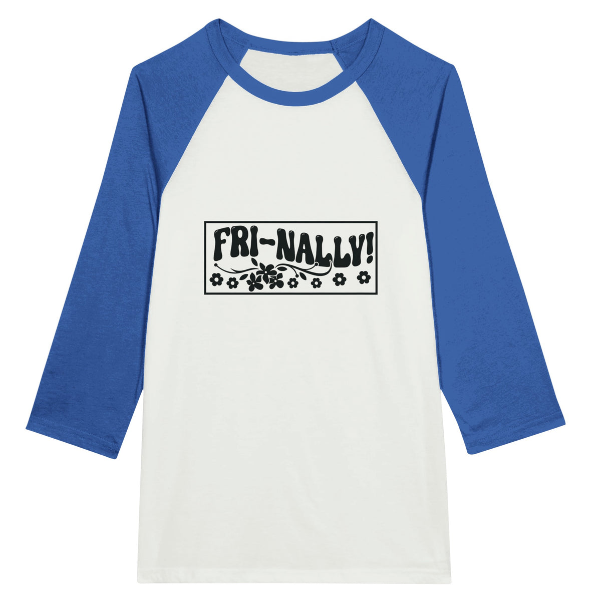 Fri-naily Flower Power Raglan Tee - White and True -