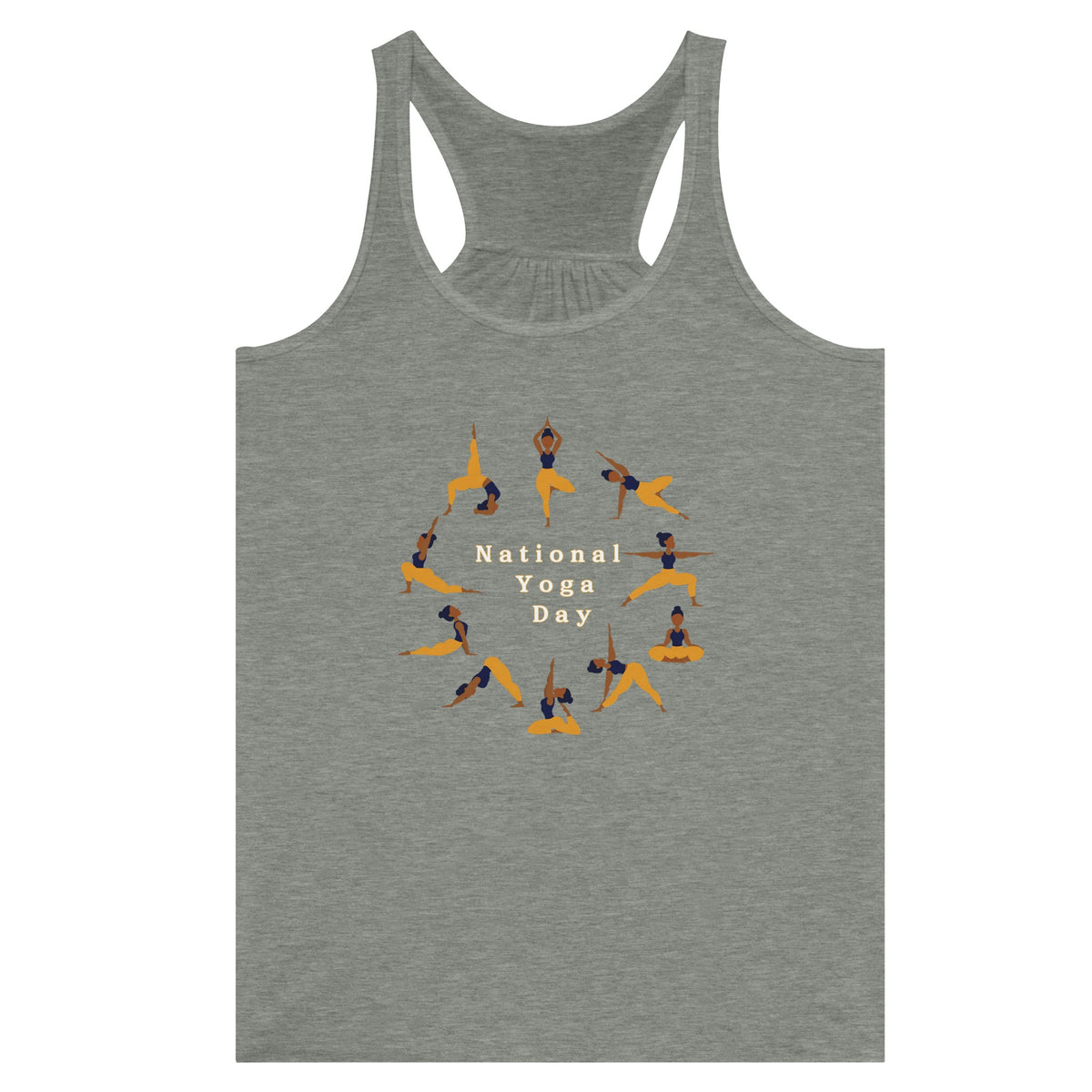 Mindful Movement - Yoga Day Tank - Athletic Heather - Print Material