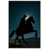 Lone Rider – Giftomory Framed Print - - Metal Framed Posters