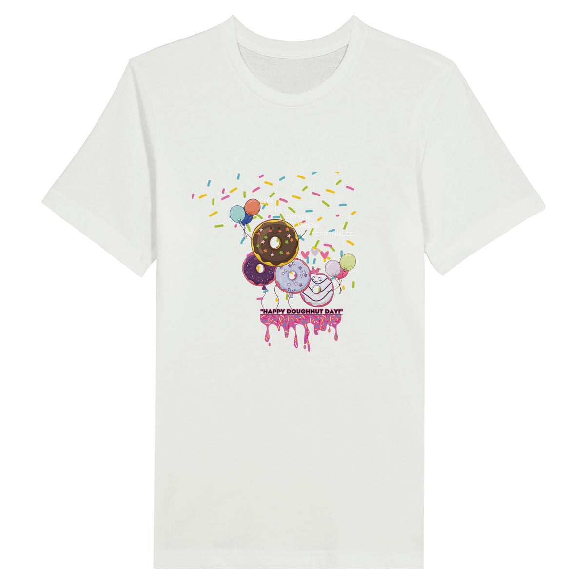 Doughnut Delight - Celebrate Happy Doughnut Day Tee - White - T-shirts