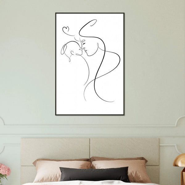 Mother & Child Love – Metal Framed Poster Gift - - Metal Framed Posters