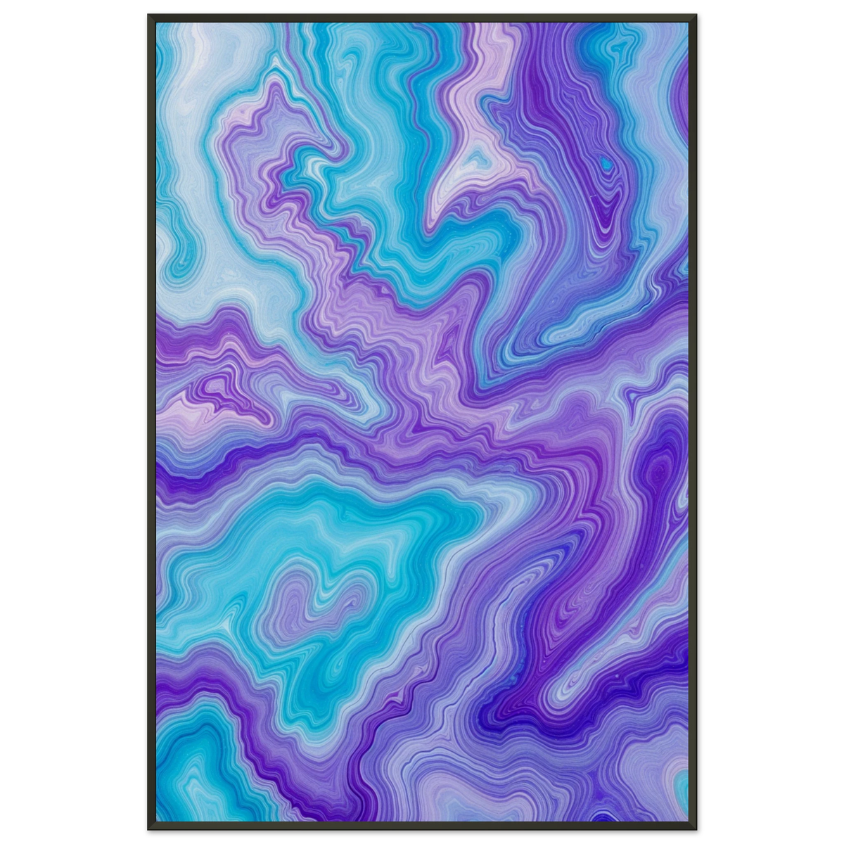 Agate Flow - Abstract Pattern Framed Poster - - Metal Framed Posters