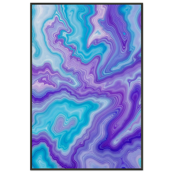Agate Flow - Abstract Pattern Framed Poster - - Metal Framed Posters