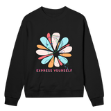 Expressive Petals - Stylish and Artistic Sweatshirt - Black women - Sweatshirts