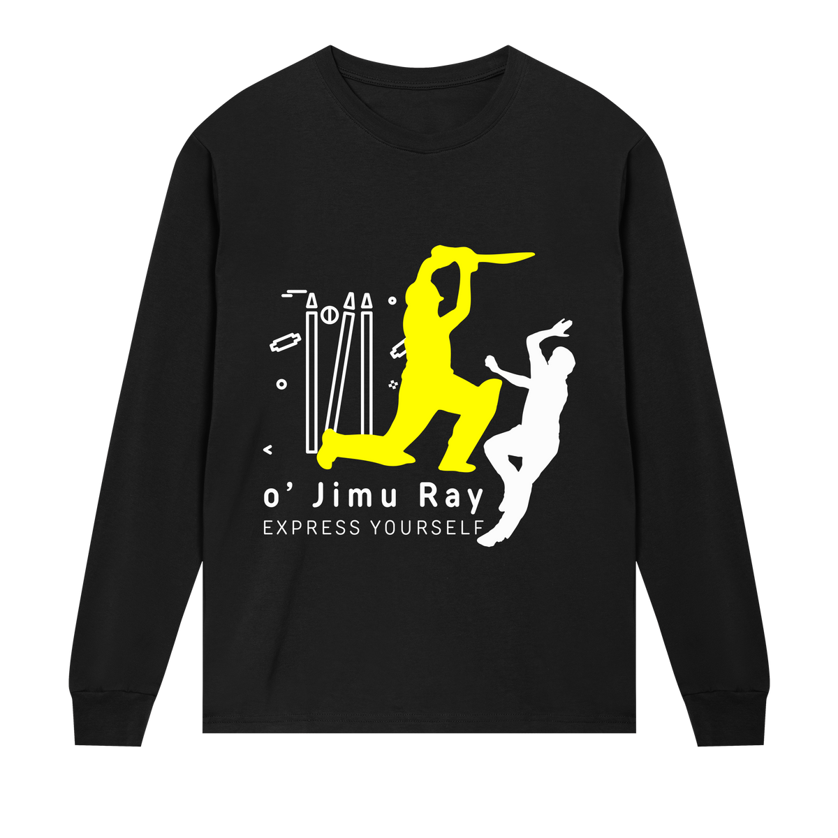 Power Play - Cricket Tee - Black men - Long Sleeve T-shirts