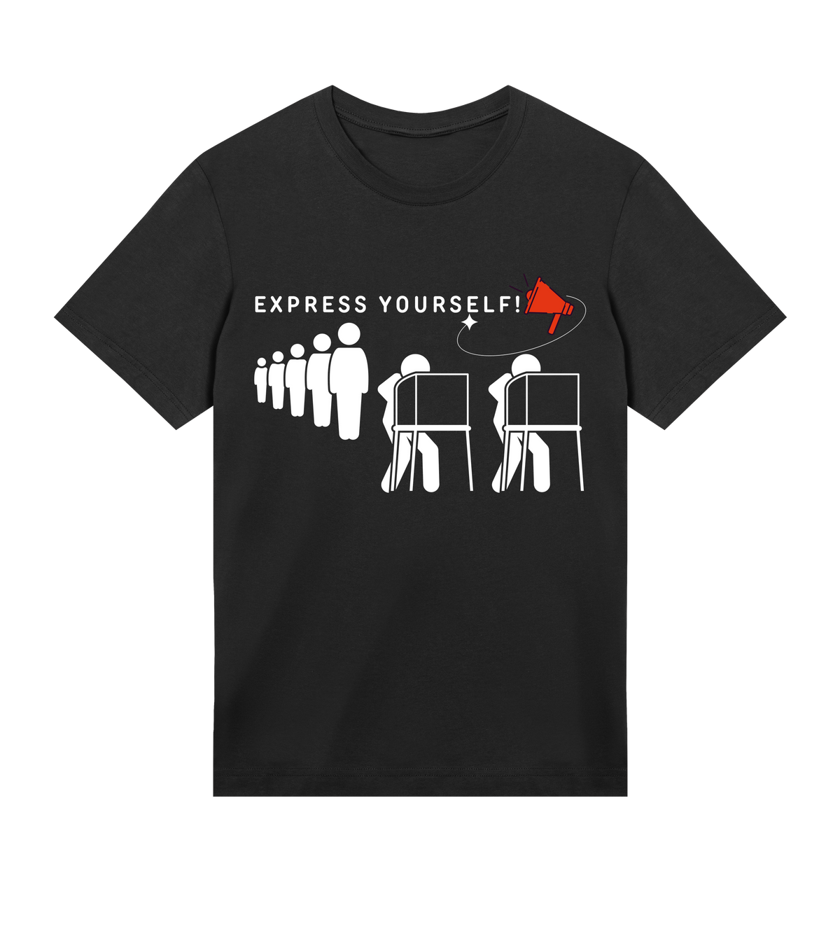 Expressive Megaphone Tee - Black men - T-shirts