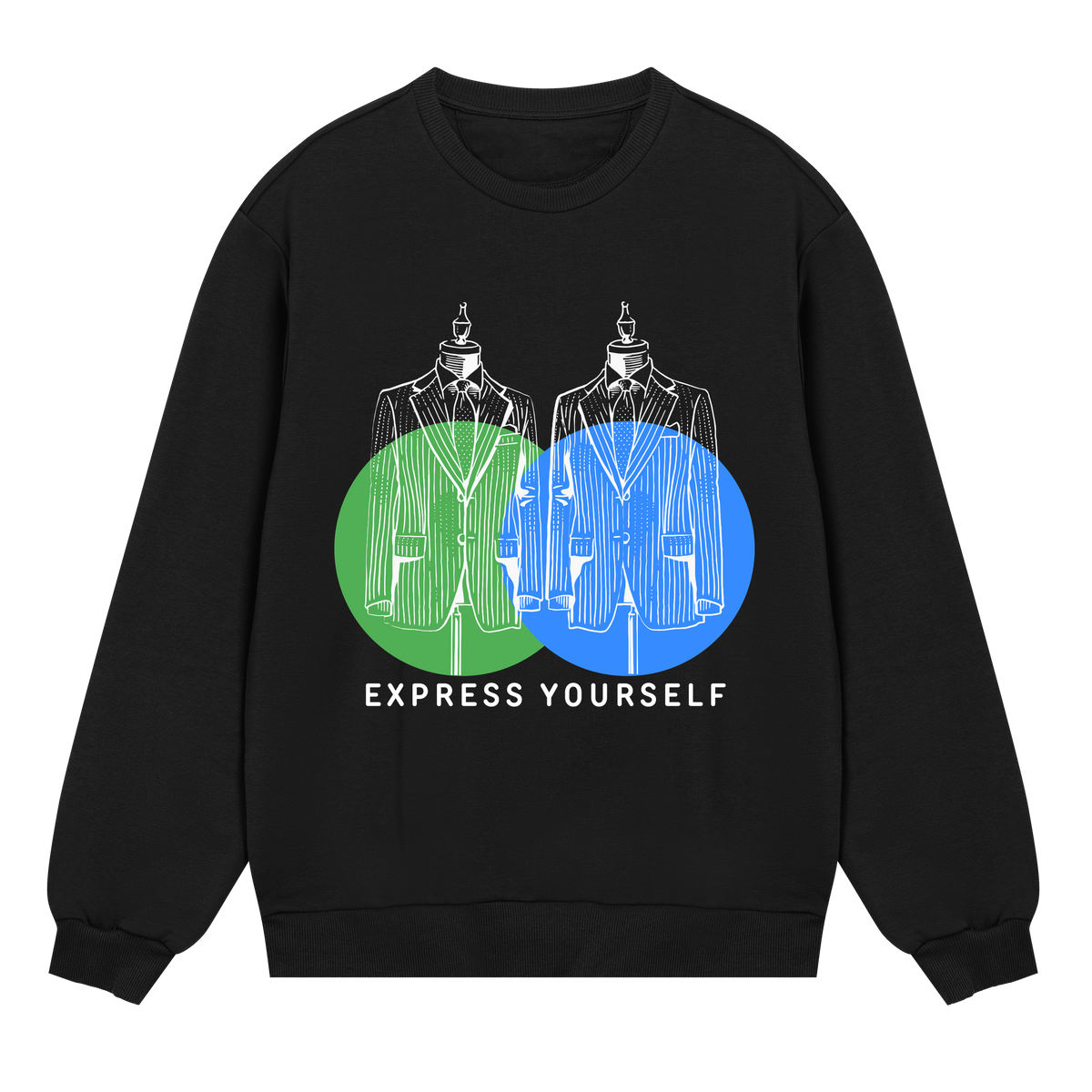 Express Your Elegance - Suit Silhouettes - Black men - Sweatshirts