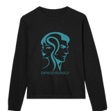 Modern Duo - Artistic Line Art - Black women - Long Sleeve T-shirts