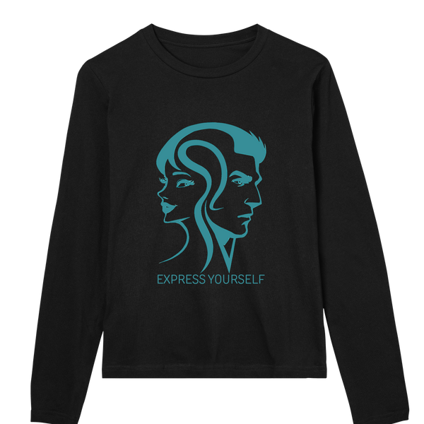 Modern Duo - Artistic Line Art - Black women - Long Sleeve T-shirts