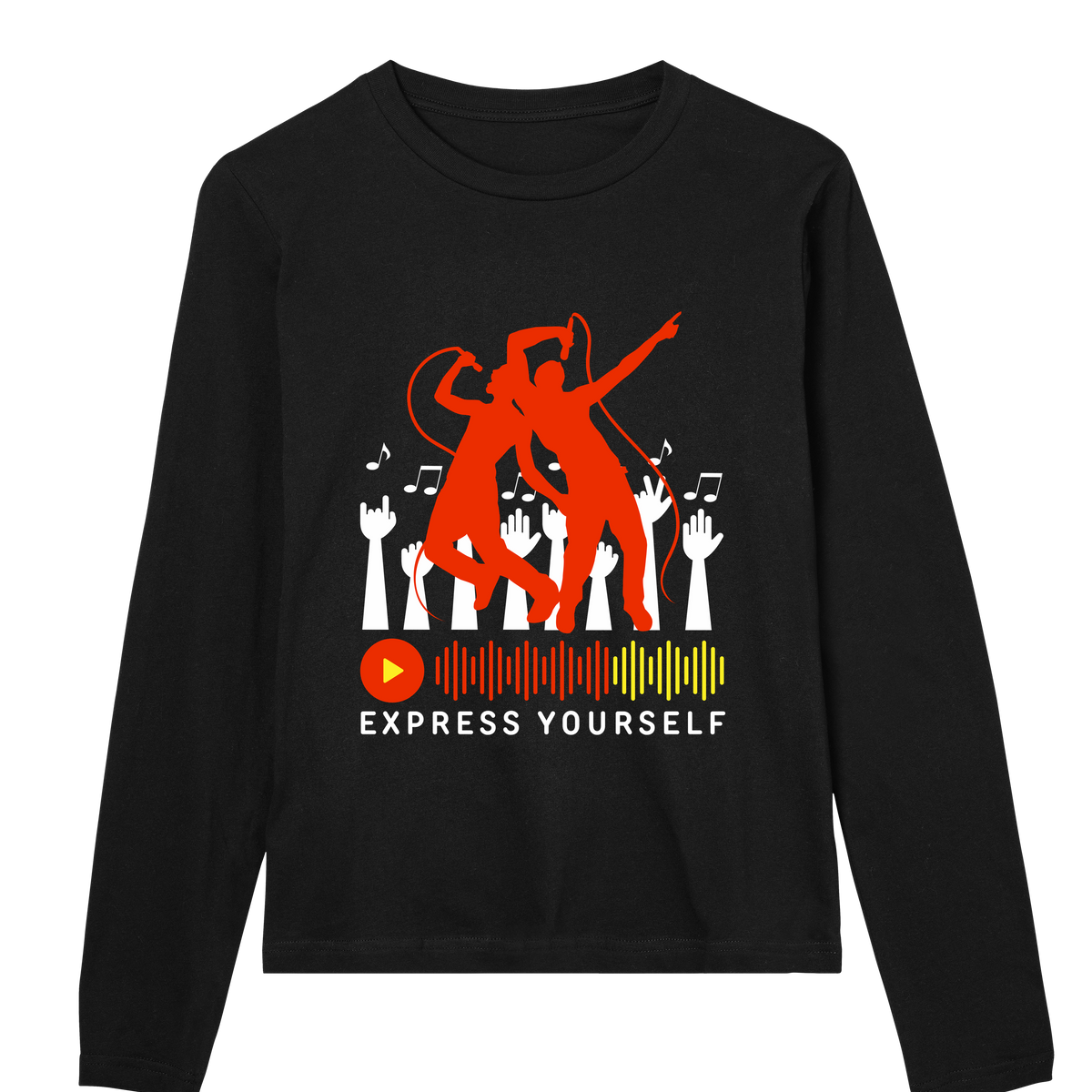 Rock the Stage - Express Yourself Tee - Black women - Long Sleeve T-shirts