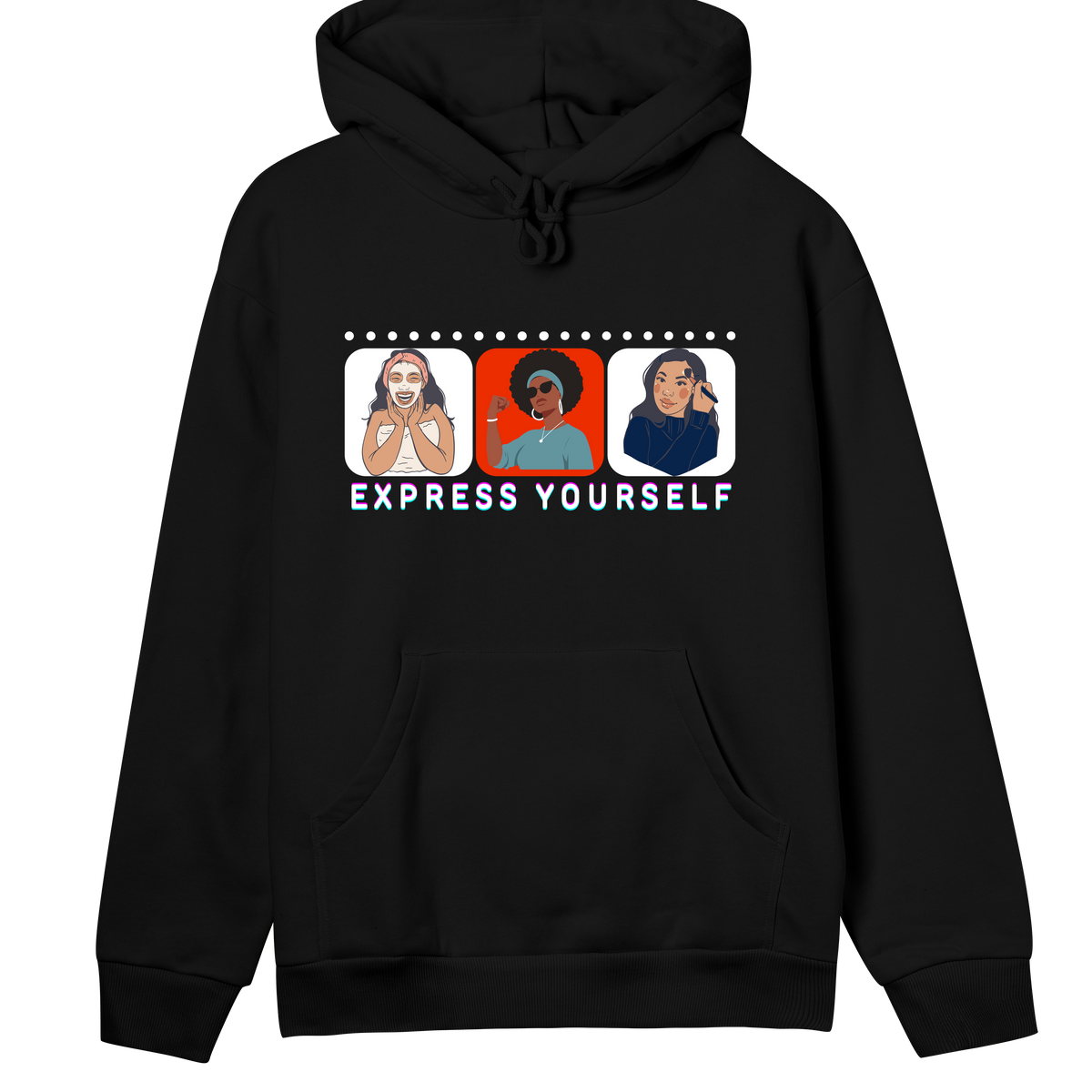 Self-Care & Strength - Express Yourself Hoodie - Black women - Hoodies