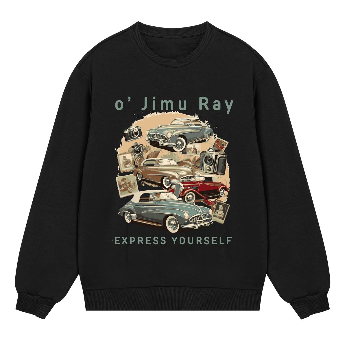 Vintage Vibes - Classic Car Sweatshirt - Black men - Sweatshirts