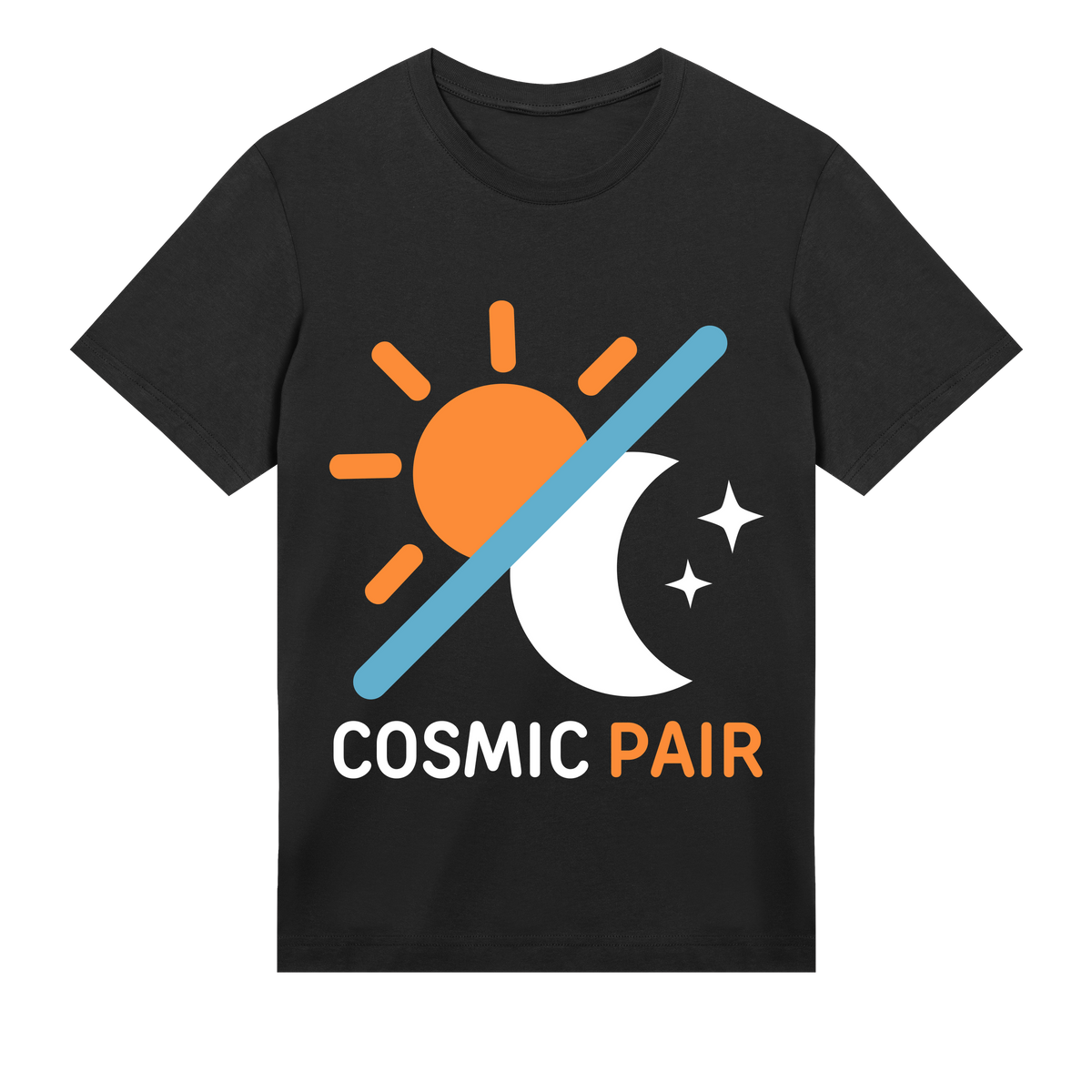 Cosmic Harmony - Sun and Moon T-Shirt - Black men - T-shirts