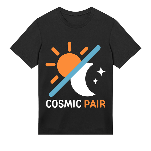 Cosmic Harmony - Sun and Moon T-Shirt - Black men - T-shirts