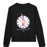 Stars of Freedom - Express Yourself 4th July Edition - Black women - Long Sleeve T-shirts