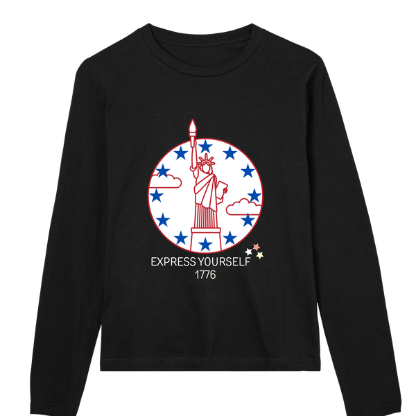 Stars of Freedom - Express Yourself 4th July Edition - Black women - Long Sleeve T-shirts