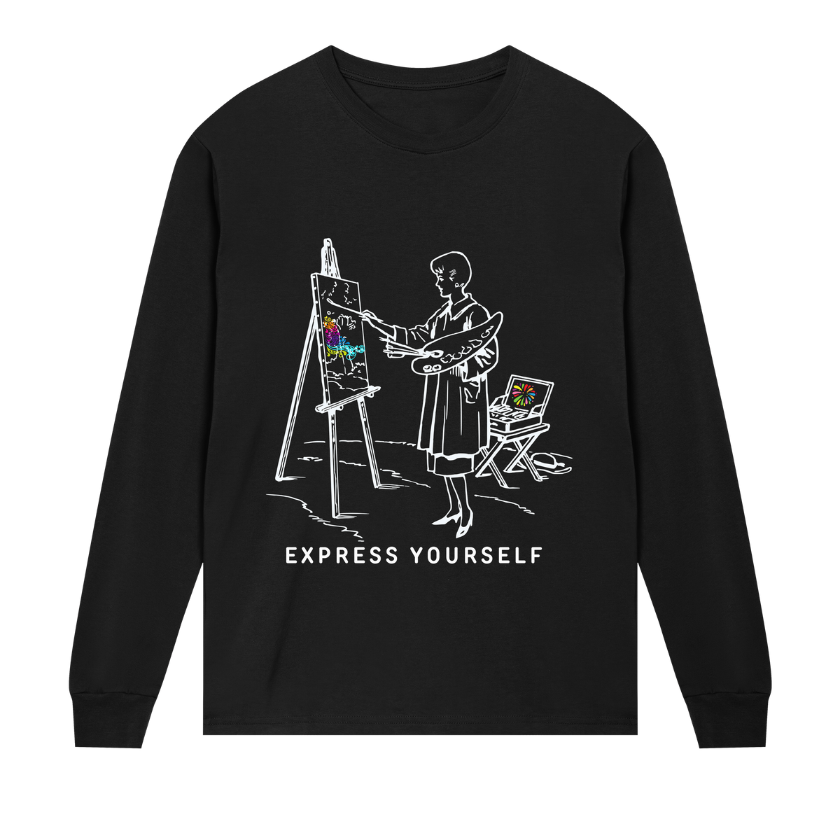 Celebration in Colors - Stylish Tee - Black men - Long Sleeve T-shirts