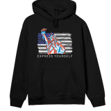 Liberty And Fashion - o' Jimu Ray - 4th July Special - Black women - Hoodies