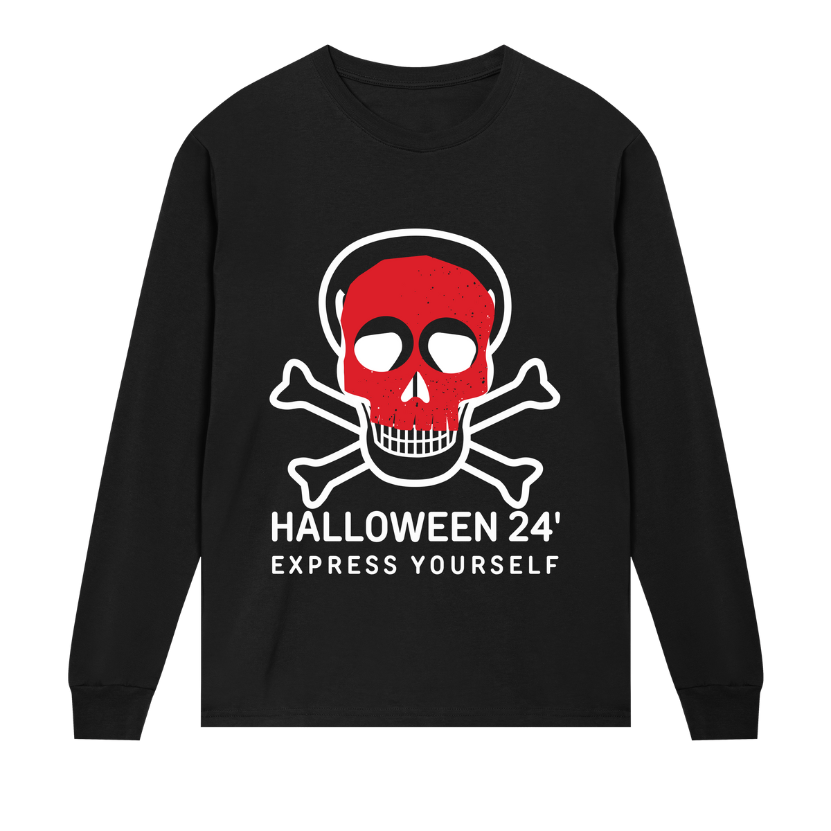 Edgy Skull - Stylish Design - Black men - Long Sleeve T-shirts