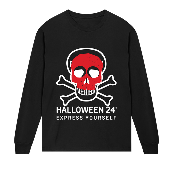 Edgy Skull - Stylish Design - Black men - Long Sleeve T-shirts