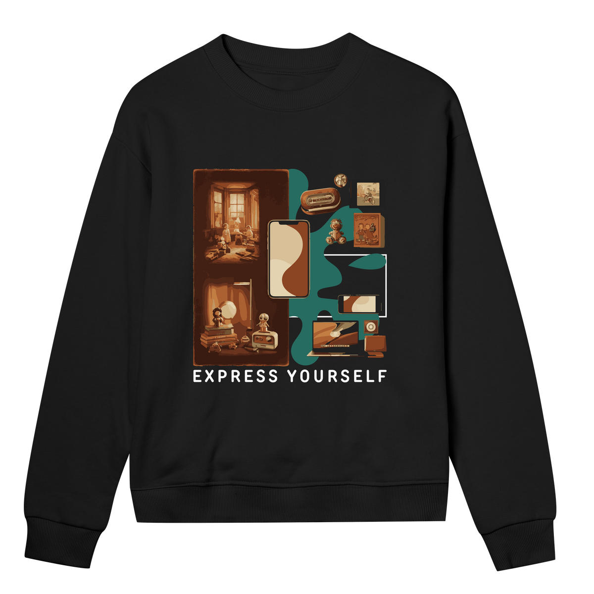 Nostalgic Collage - Past Meets Present - Black women - Sweatshirts