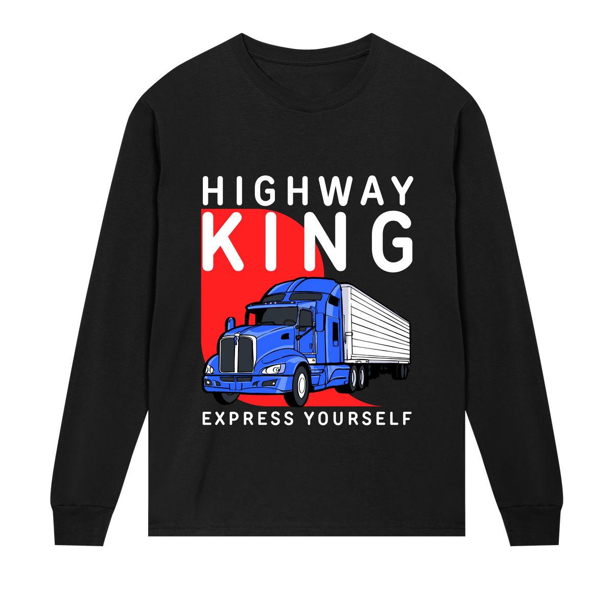 Road King - Bold Truck Tee - Black men - Long Sleeve T-shirts