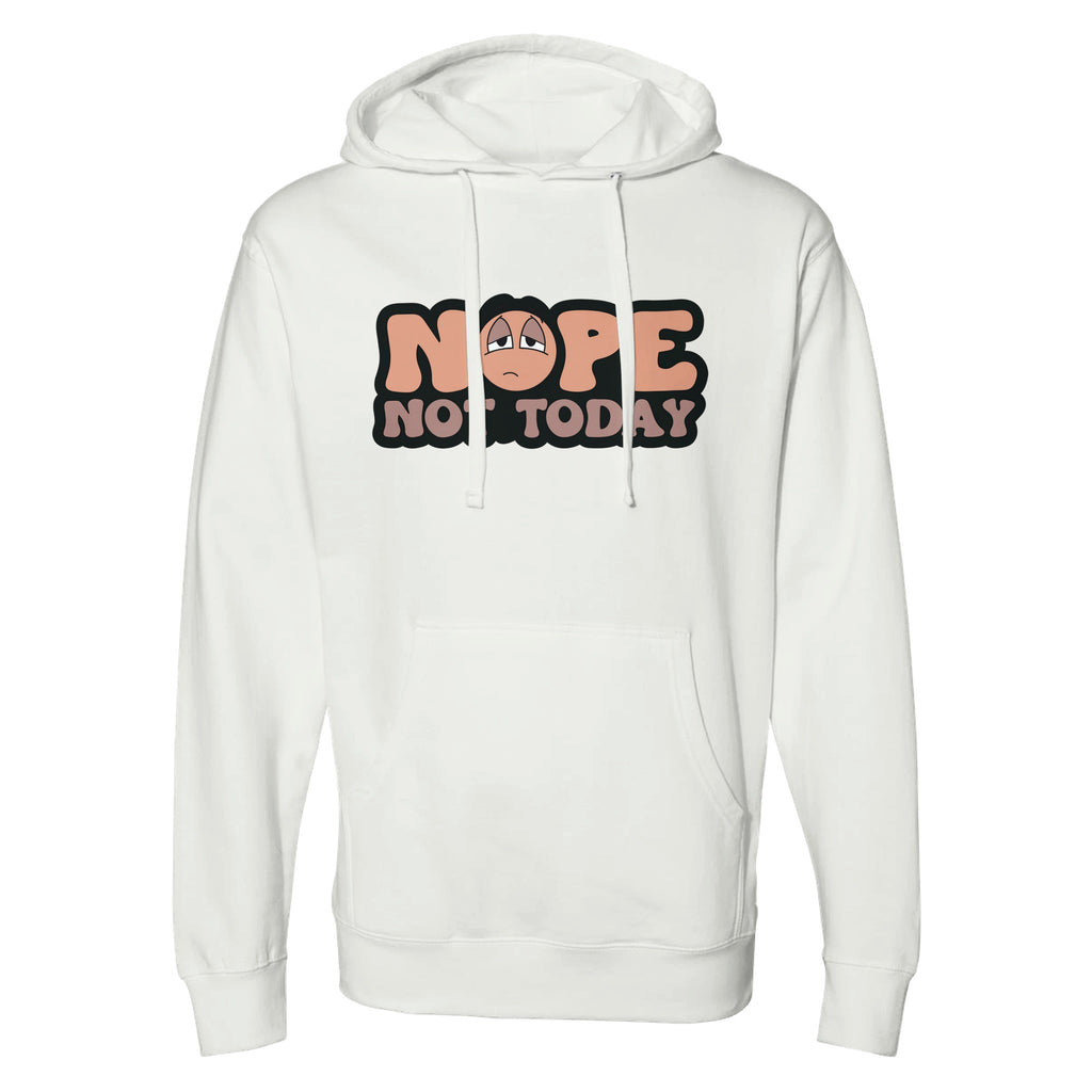 Bold Boundaries - The 'Not Today' Statement Piece - White - Hoodies