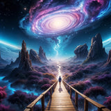 The Cosmic Bridge - A Galactic Escape - - Framed Posters