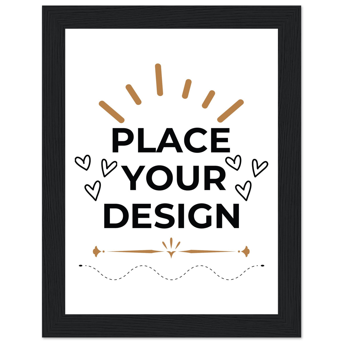 Art on Display - Ready-to-Hang Wooden Framed Customizable Poster - 15x20 cm 6x8″ Black frame - Wooden Framed Posters