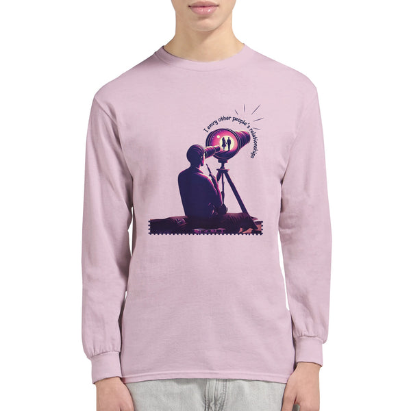 Lonely Observer - Longing in Starlight - Light Pink - Long Sleeves T-shirts