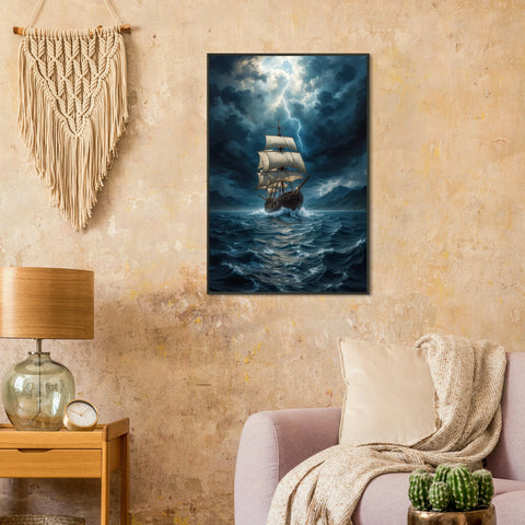 Image of Stormbound Ship Memory Art - Resilience at Sea