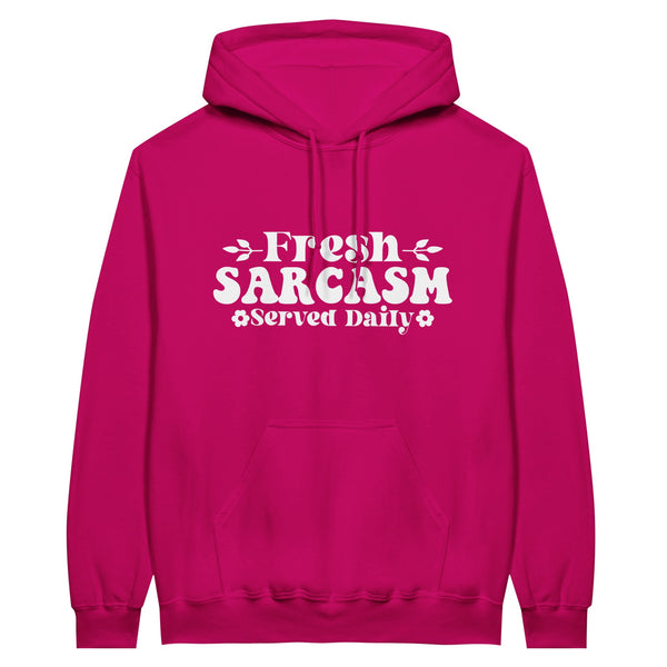 Fresh Sarcasm Served Daily - Classic Unisex Pullover Hoodie - Heliconia - Hoodies