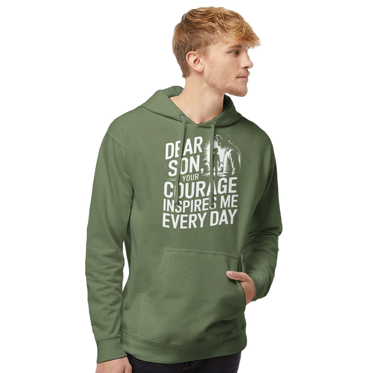 Dear Son, You Inspire Me Every Day – A Dad’s Pride - army heather - Sweatshirts