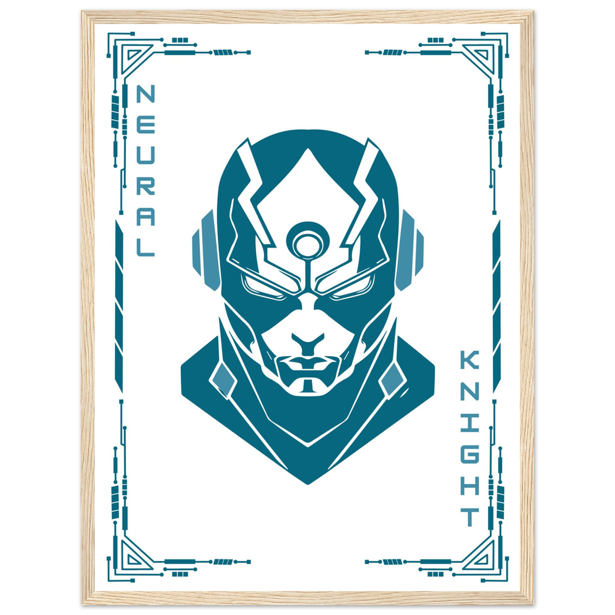 Transform Your Space - "Proton, Neural, Quantum Knights" Poster Set - - Wooden Framed Posters