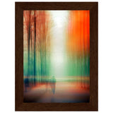 Twilight Walk Through Dreamscape - 13x18 cm 5x7″ Dark wood frame - Wooden Framed Posters