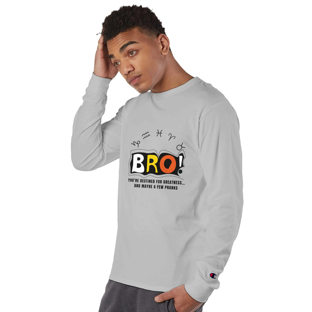 Bro Code - Bright Bonds on Black - light steel - T-shirts