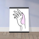 Vibrant Touch - Hand Art Print with Magnetic Hanger - - Posters With Hanger