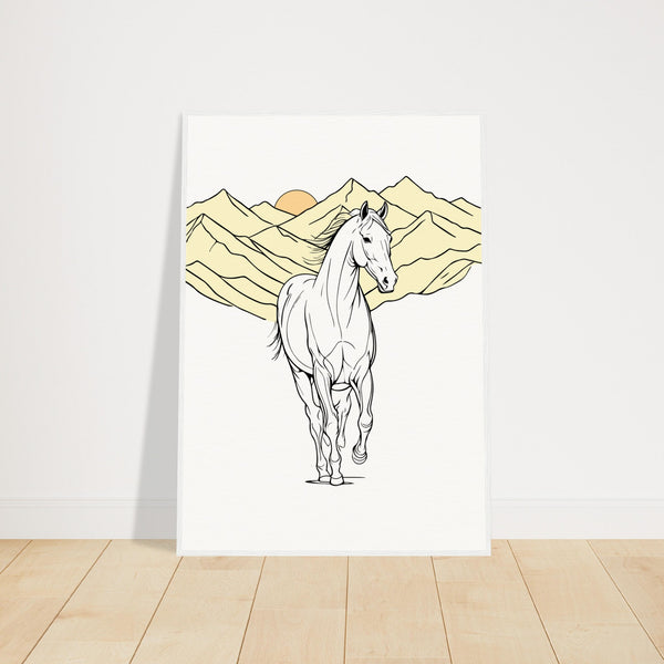 Mountain Majesty - The Spirit of the Wild - 70x100 cm 28x40″ White frame - Wooden Framed Posters