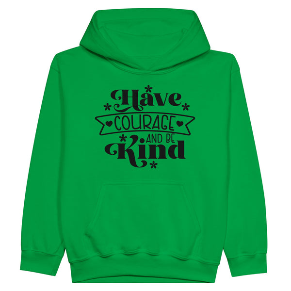 Kindness Courage - Wear Your Heart - Irish Green - Kid's Hoodies