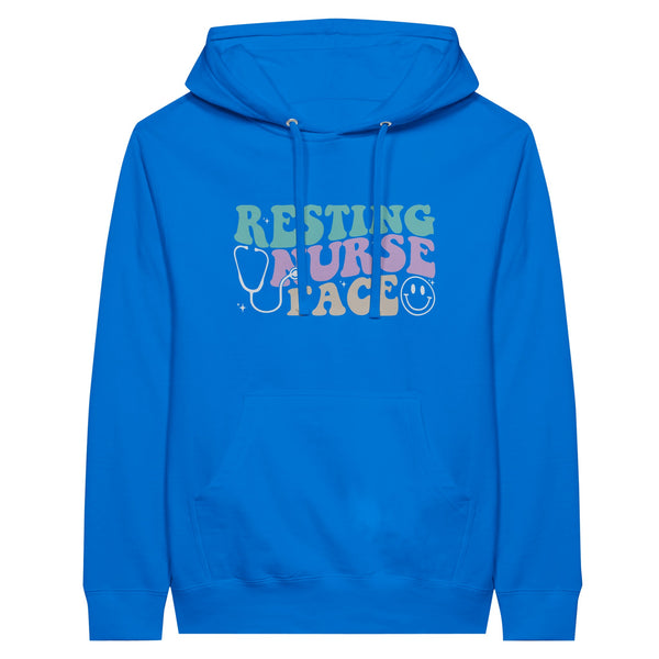 Heartfelt Tribute - Peace, Love, Nursing Unisex Hoodie - Royal - Print Material