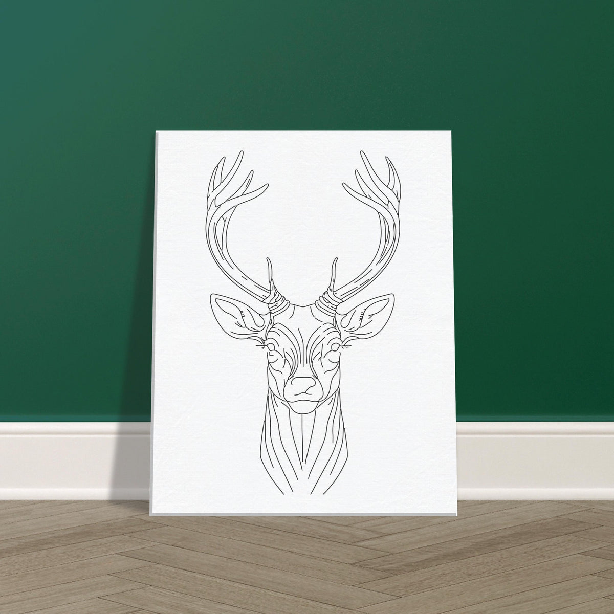 Graceful Stag - Minimalist Canvas Art - - Canvas Prints