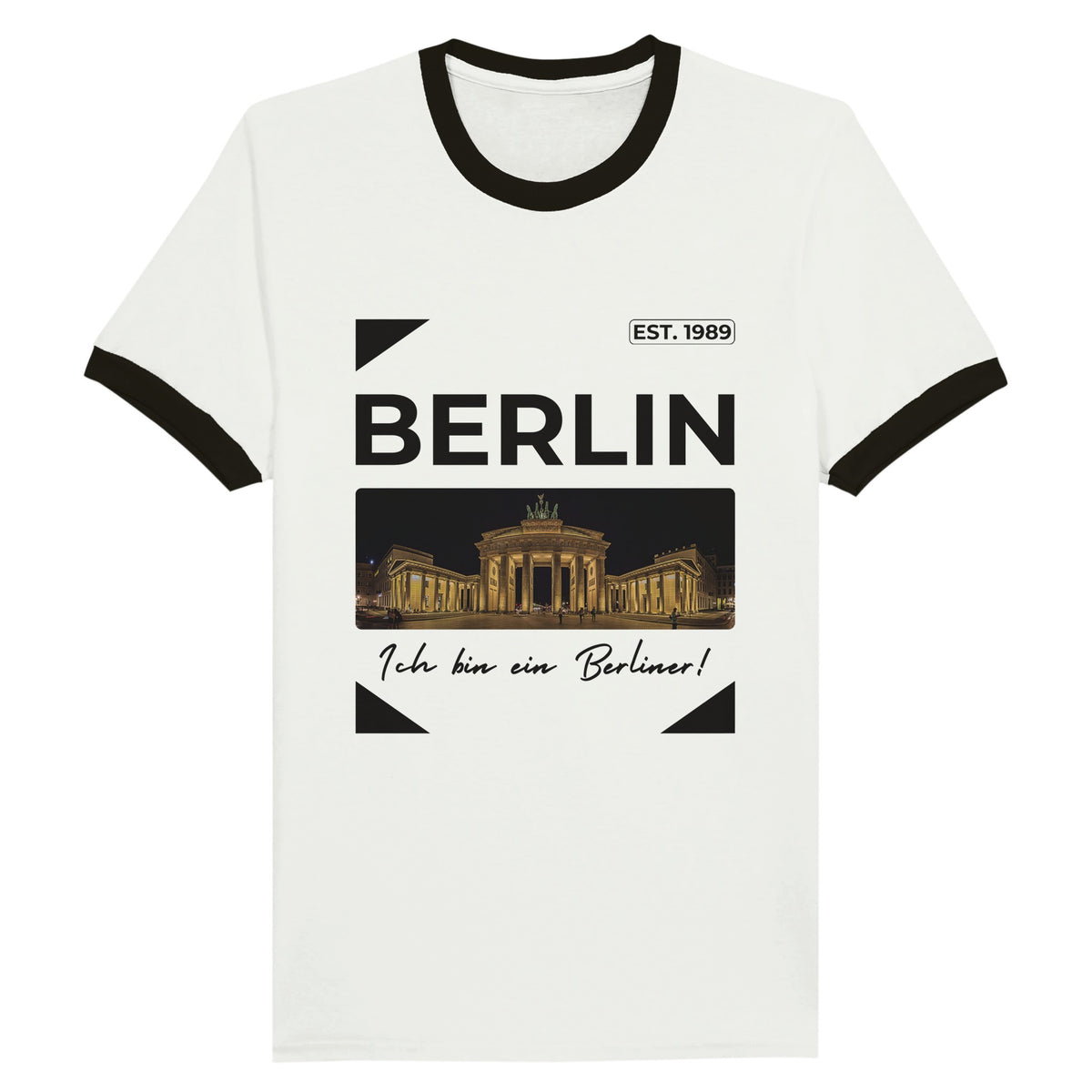 Berlin's Nighttime Brilliance - White and Black - T-shirts