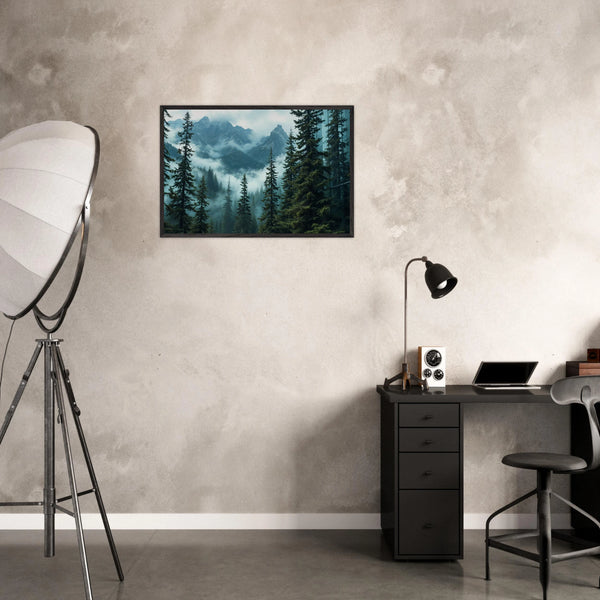 Peaceful Pines Framed Poster – A Scenic Gift Idea - Black frame - Wooden Framed Posters