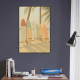 Surfboard Serenity – Framed Poster for Beach Lovers - Default Title - Metal Framed Posters