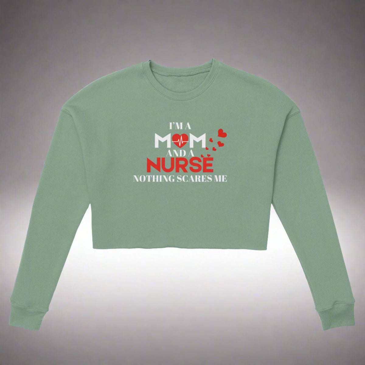 Empowerment Emblem - Mom Nurses Fearlessly Sweatshirt - Dusty Blue - Sweatshirts