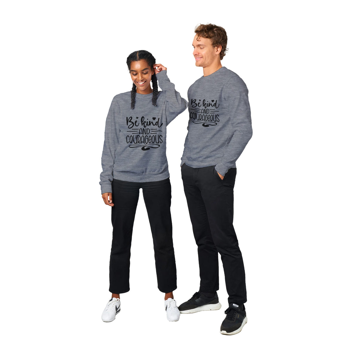 Be Kind & Courageous - Wear Your Identity Boldly - - Crewneck Sweatshirts