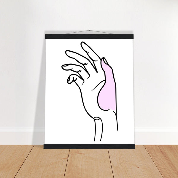 Vibrant Touch - Hand Art Print with Magnetic Hanger - - Posters With Hanger