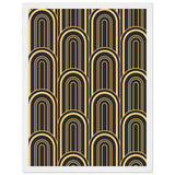 Timeless Elegance - Black and Gold Art Deco Masterpiece - 30x40 cm 12x16″ White frame - Framed Posters