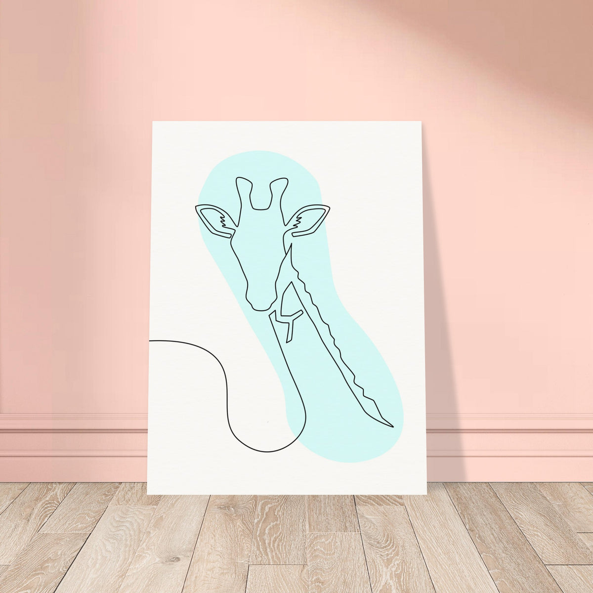 Gentle Giraffe - Minimalist Elegance - 45x60 cm 18x24″ - Posters